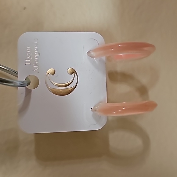 Claire's Jewelry - Coral half hoop earings
